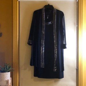 RM Richards 2 piece dress, size 12, Navy